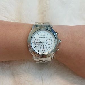 Michael Kors MK5171 White Dial Stainless Steel Chronograph Women's Watch